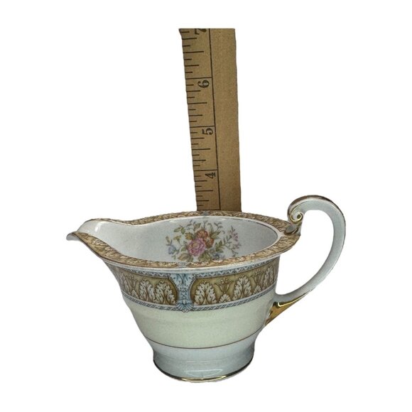 Noritake Anne Claire Creamer Pitcher With Gold Trim & Floral Design Bone China - Picture 6 of 6